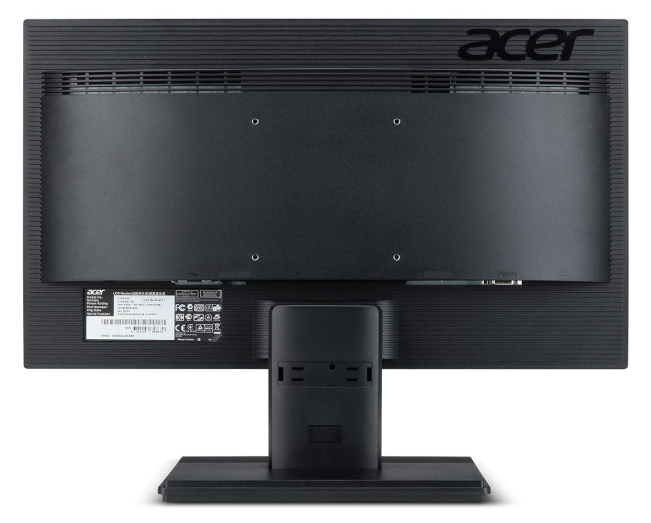 Acer V196HQL - 19 inch HD Monitor | VGA Port | Slim Bezzel | Mate Black With Stand, Power Cable and VGA Cable
