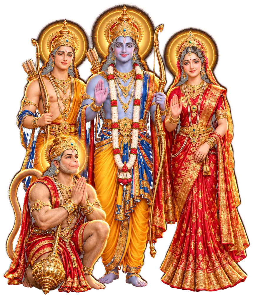 Lord Ram, Sita, Lakshman and Hanuman – Happy Diwali