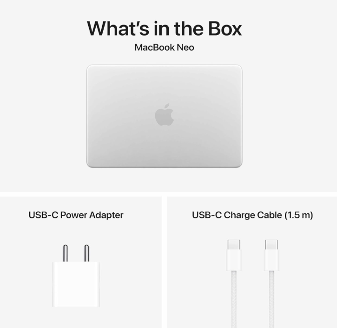 Apple MacBook Neo 13″ (2026) | A18 Pro Chip | 8GB Unified Memory | 512GB SSD | Liquid Retina Display | Apple Intelligence With 1 Year 10 Month Warranty