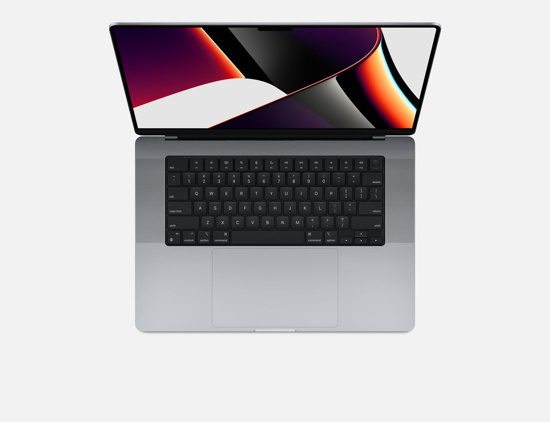 MacBook Pro 16-inch A2485 M1 Pro, open, side view