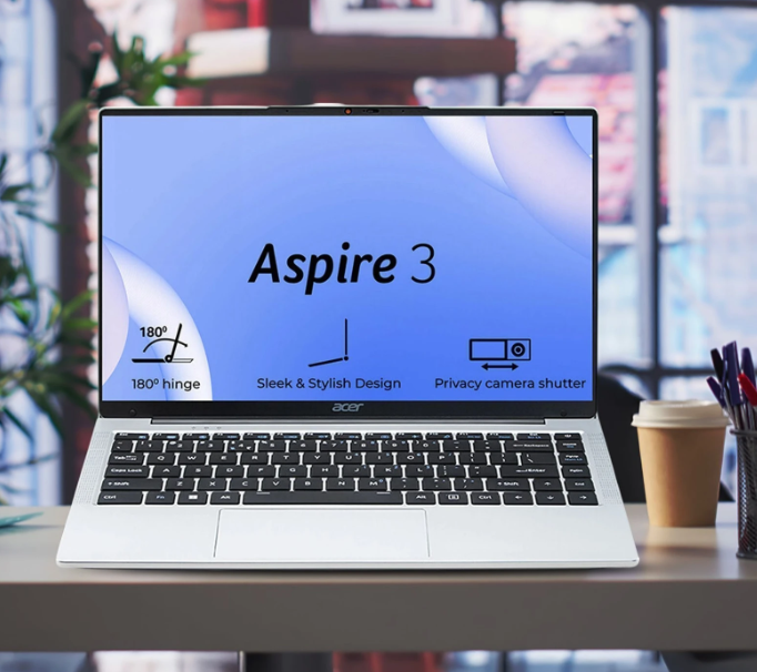 Acer Aspire 3 A324-45 Thin & Light Laptop | Intel Celeron N4500 | 12GB RAM | 512GB SSD | Windows 11 Home | 14-Inch | 1.3kg With Free Surprise Gifts