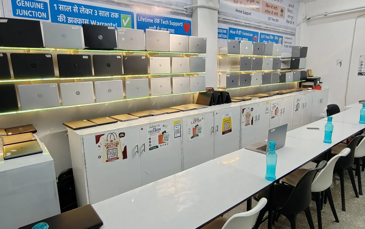 Genuine Junction showroom, Railway Road Hisar - laptops display