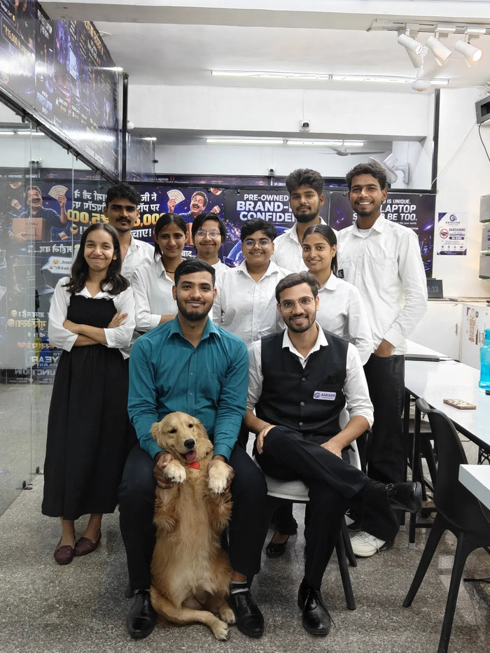 Team + Mishti (she insisted on the centre spot) 🐾